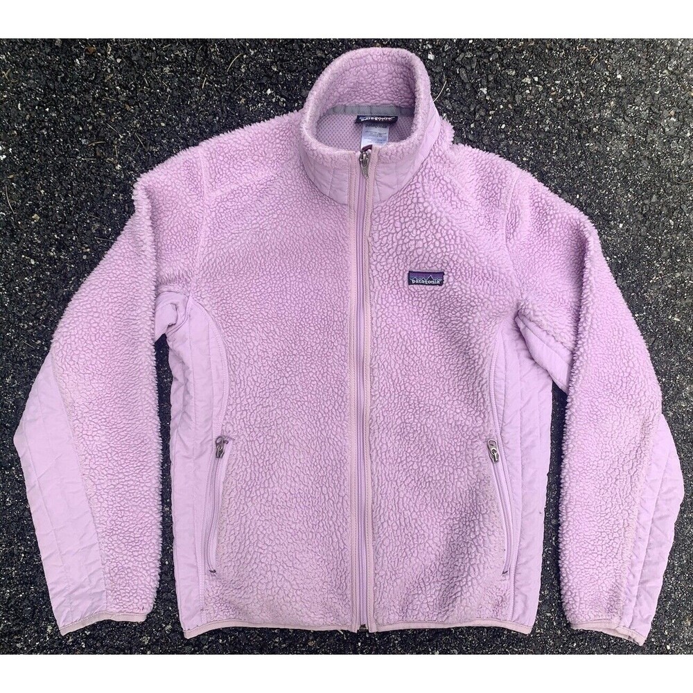 Women’s Patagonia Retro-X Pile Fleece Windproof Jacket Lavender Purple Sz Medium